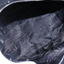 CHANEL COCO Mark Hand Bag Cotton Silver Black CC Auth 150550-11