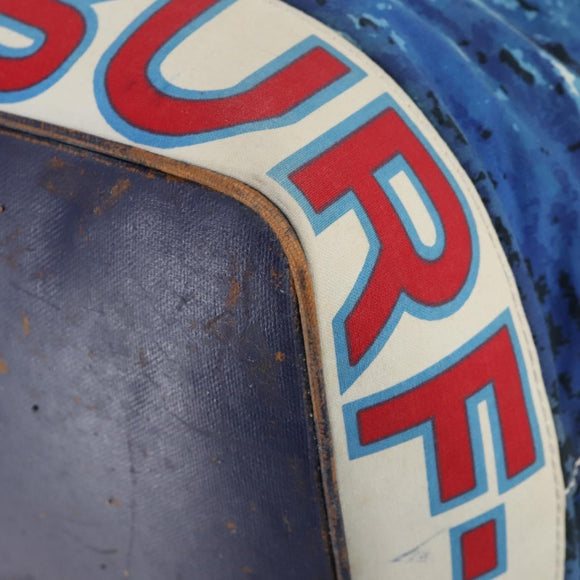 CHANEL Surfline Tote Bag Canvas Blue White CC Auth 150551