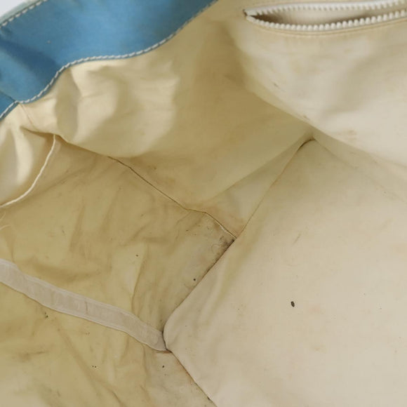 CHANEL Surfline Tote Bag Canvas Blue White CC Auth 150551