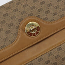 GUCCI Micro GG Supreme Shoulder Bag PVC Beige Gold Auth 150552-15