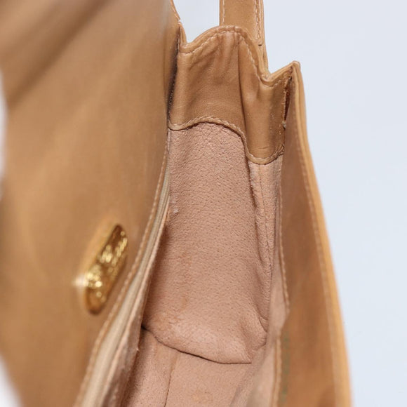 GUCCI Micro GG Supreme Shoulder Bag PVC Beige Gold Auth 150552