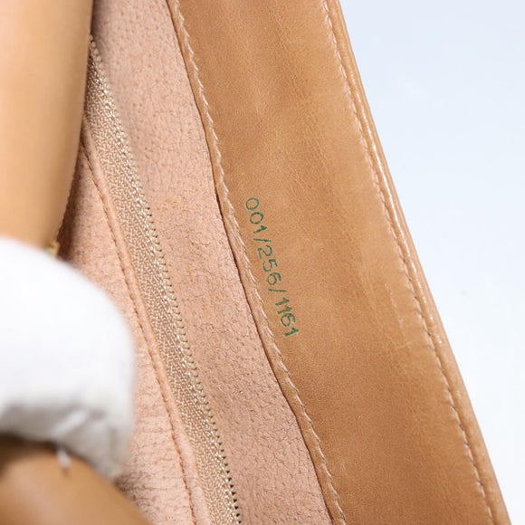 GUCCI Micro GG Supreme Shoulder Bag PVC Beige Gold Auth 150552