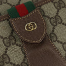 GUCCI GG Supreme Web Sherry Line Bag PVC Beige Gold 001 754 6177 Auth 150554-14