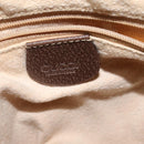 GUCCI GG Supreme Web Sherry Line Bag PVC Beige Gold 001 754 6177 Auth 150554-15