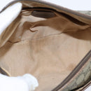 GUCCI GG Supreme Web Sherry Line Bag PVC Beige Gold 001 754 6177 Auth 150554-16