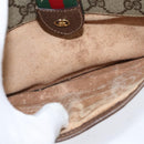 GUCCI GG Supreme Web Sherry Line Bag PVC Beige Gold 001 754 6177 Auth 150554-20