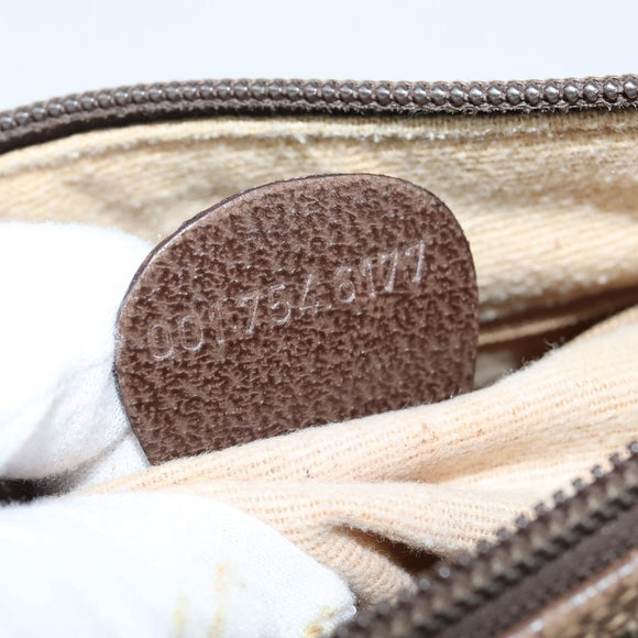 GUCCI GG Supreme Web Sherry Line Bag PVC Beige Gold 001 754 6177 Auth 150554