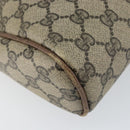 GUCCI GG Supreme Web Sherry Line Clutch Bag PVC Beige 27 004 998 Auth 150555-11