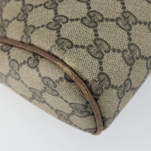 GUCCI GG Supreme Web Sherry Line Clutch Bag PVC Beige 27 004 998 Auth 150555