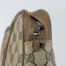 GUCCI GG Supreme Web Sherry Line Clutch Bag PVC Beige 27 004 998 Auth 150555-13