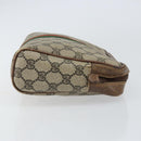 GUCCI GG Supreme Web Sherry Line Clutch Bag PVC Beige 27 004 998 Auth 150555-4