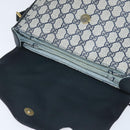 GUCCI GG Supreme Shoulder Bag PVC Navy Gold Auth 150556-9