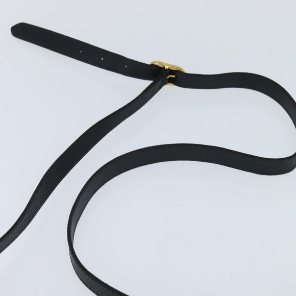 GUCCI GG Supreme Shoulder Bag PVC Navy Gold Auth 150556