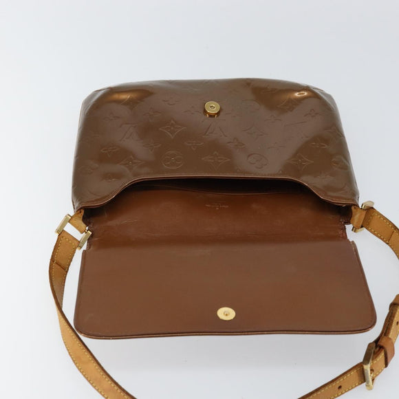 LOUIS VUITTON Monogram Vernis Thompson Street Bag Bronze M91124 LV Auth 150557