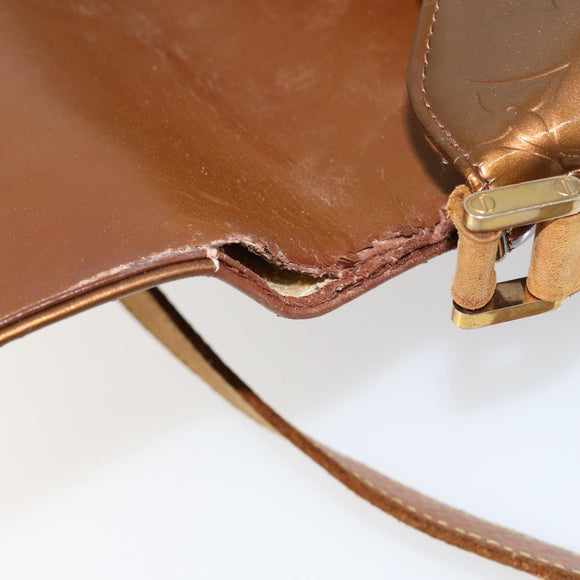 LOUIS VUITTON Monogram Vernis Thompson Street Bag Bronze M91124 LV Auth 150557