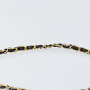 CHANEL Matelasse Chain Shoulder Bag Lamb Skin Black Gold CC Auth 150565-8