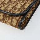 Christian Dior Trotter Canvas Shoulder Bag Beige Gold Auth 150566-10