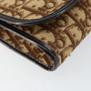 Christian Dior Trotter Canvas Shoulder Bag Beige Gold Auth 150566-11