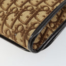 Christian Dior Trotter Canvas Shoulder Bag Beige Gold Auth 150566-12