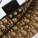 Christian Dior Trotter Canvas Shoulder Bag Beige Gold Auth 150566-15