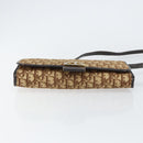 Christian Dior Trotter Canvas Shoulder Bag Beige Gold Auth 150566-9