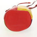 CELINE Shoulder Bag Leather Multicolor Gold Auth 150568-6