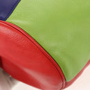 CELINE Shoulder Bag Leather Multicolor Gold Auth 150568-18