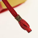 CELINE Shoulder Bag Leather Multicolor Gold Auth 150568-10