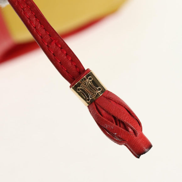 CELINE Shoulder Bag Leather Multicolor Gold Auth 150568