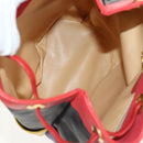 CELINE Shoulder Bag Leather Multicolor Gold Auth 150568-11