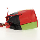 CELINE Shoulder Bag Leather Multicolor Gold Auth 150568-4