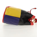 CELINE Shoulder Bag Leather Multicolor Gold Auth 150568-5
