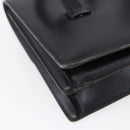 Christian Dior Hand Bag Leather Black Gold Auth 150570-12