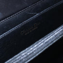 Christian Dior Hand Bag Leather Black Gold Auth 150570-14