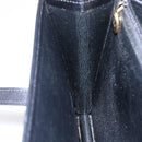 Christian Dior Hand Bag Leather Black Gold Auth 150570-17