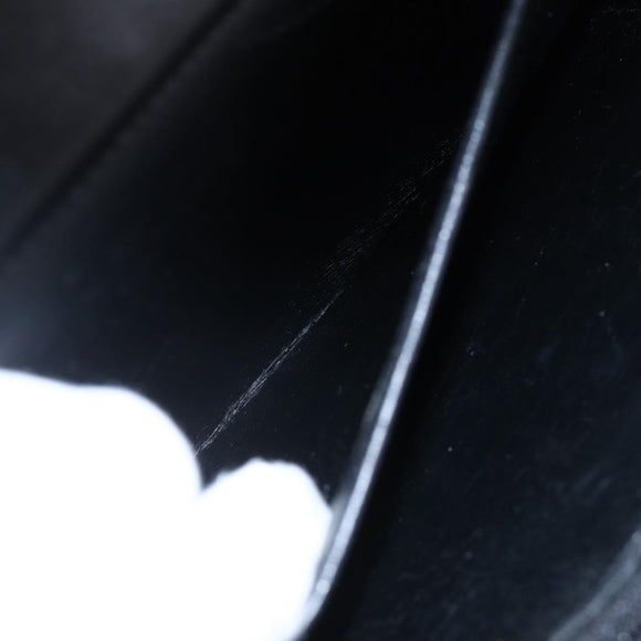 Christian Dior Hand Bag Leather Black Gold Auth 150570