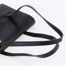 Christian Dior Hand Bag Leather Black Gold Auth 150570-6