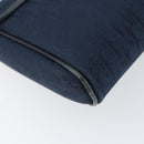 Christian Dior Trotter Canvas Shoulder Bag Navy Gold Auth 150571-13
