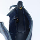 Christian Dior Trotter Canvas Shoulder Bag Navy Gold Auth 150571-18