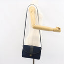 Christian Dior Trotter Canvas Shoulder Bag Navy Gold Auth 150571-21