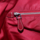 PRADA Tote Bag Nylon Khaki Silver Auth 150572-19