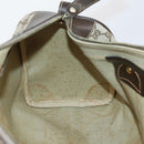 GUCCI GG Supreme Web Sherry Line Boston Bag PVC Beige Gold Auth 150574-19