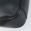 GUCCI Bamboo Hand Bag Leather Black Gold 001 3444 1638 Auth 150577-16