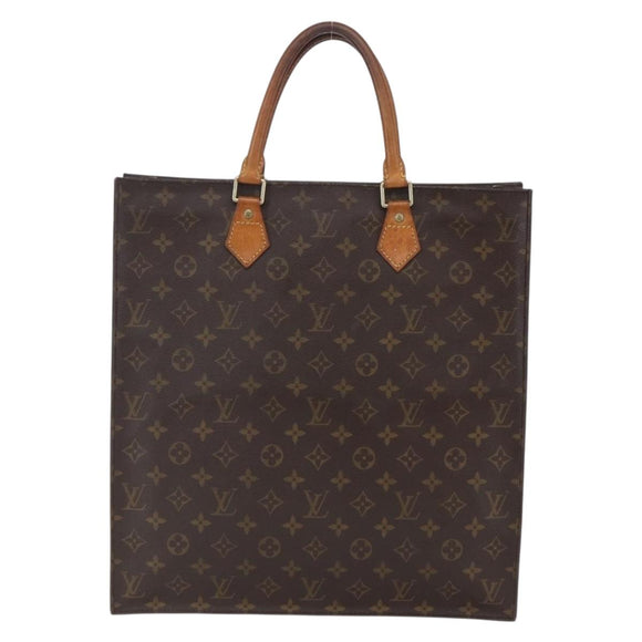 LOUIS VUITTON Monogram Sac Plat Hand Bag M51140 LV Auth 150580