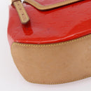 LOUIS VUITTON Monogram Vernis Biscayne Bay GM Bag Rouge M91287 LV Auth 150582-14