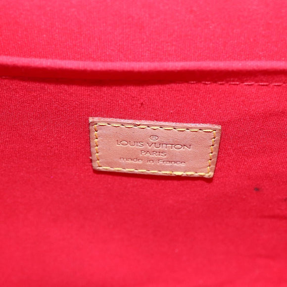 LOUIS VUITTON Monogram Vernis Biscayne Bay GM Bag Rouge M91287 LV Auth 150582