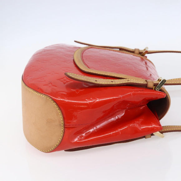 LOUIS VUITTON Monogram Vernis Biscayne Bay GM Bag Rouge M91287 LV Auth 150582