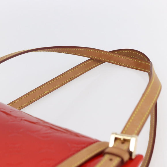 LOUIS VUITTON Monogram Vernis Biscayne Bay GM Bag Rouge M91287 LV Auth 150582