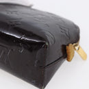 LOUIS VUITTON Vernis Pochette Cosmetic PM Pouch Amarante M91495 LV Auth 150586-15
