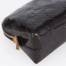 LOUIS VUITTON Vernis Pochette Cosmetic PM Pouch Amarante M91495 LV Auth 150586-16